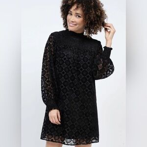 Uncle Frank Burnout‎ Leopard Black Dress Size M